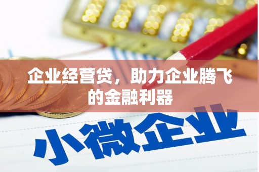 康马企业经营贷，助力企业腾飞的金融利器