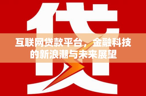 泰山互联网贷款平台，金融科技的新浪潮与未来展望