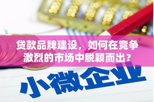 西峡贷款品牌建设，如何在竞争激烈的市场中脱颖而出？