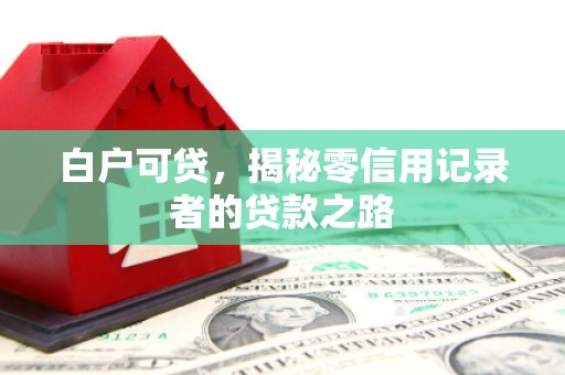 红原白户可贷，揭秘零信用记录者的贷款之路